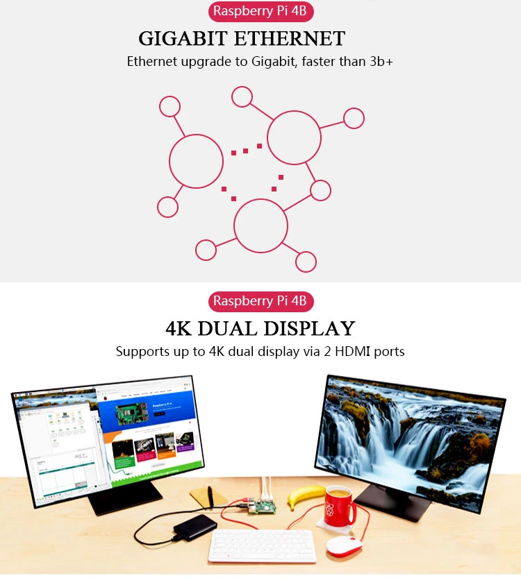 2022 New Raspberry Pi 4 Model B with 64-Bit Quad Core Arm 1.5GHz